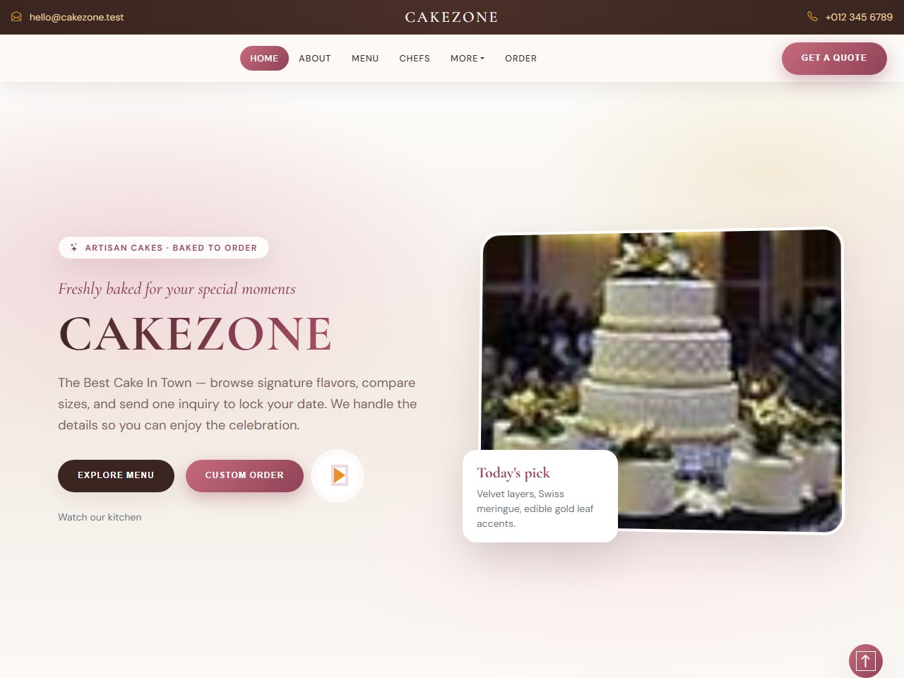 CakeZone bakery admin panel built with Laravel and Filament